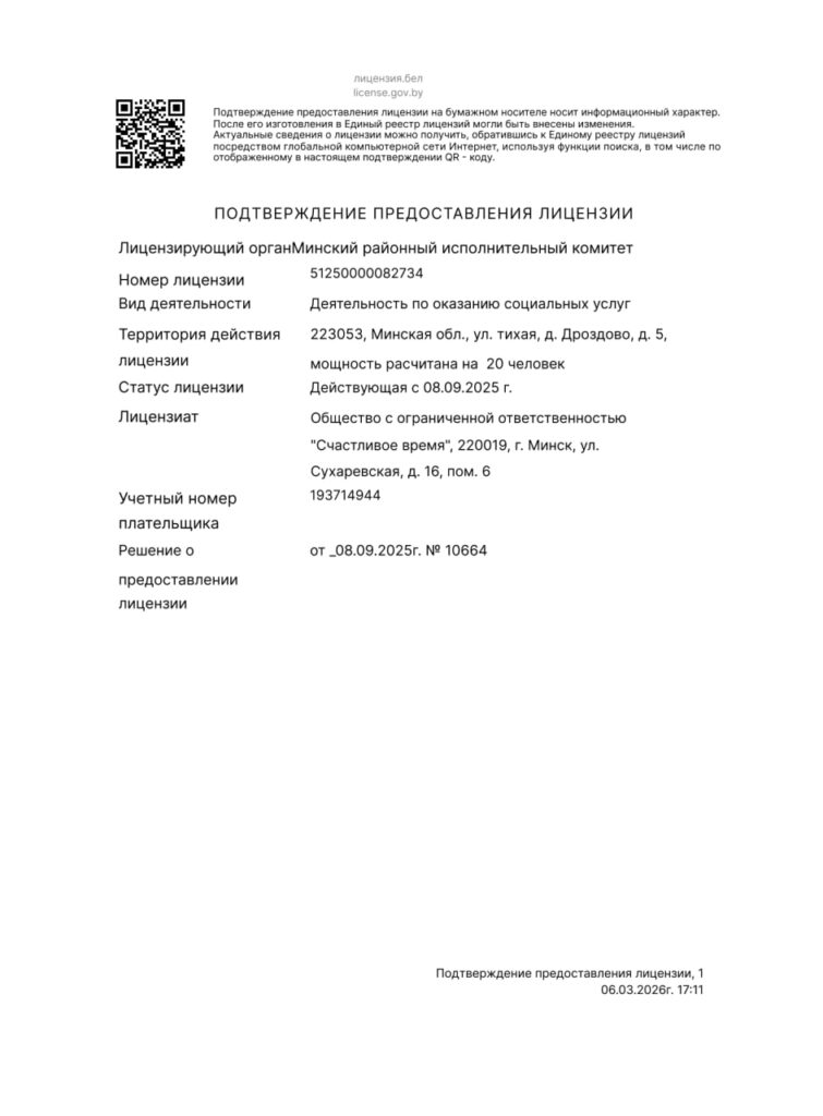 Лицензия на оказание услуг